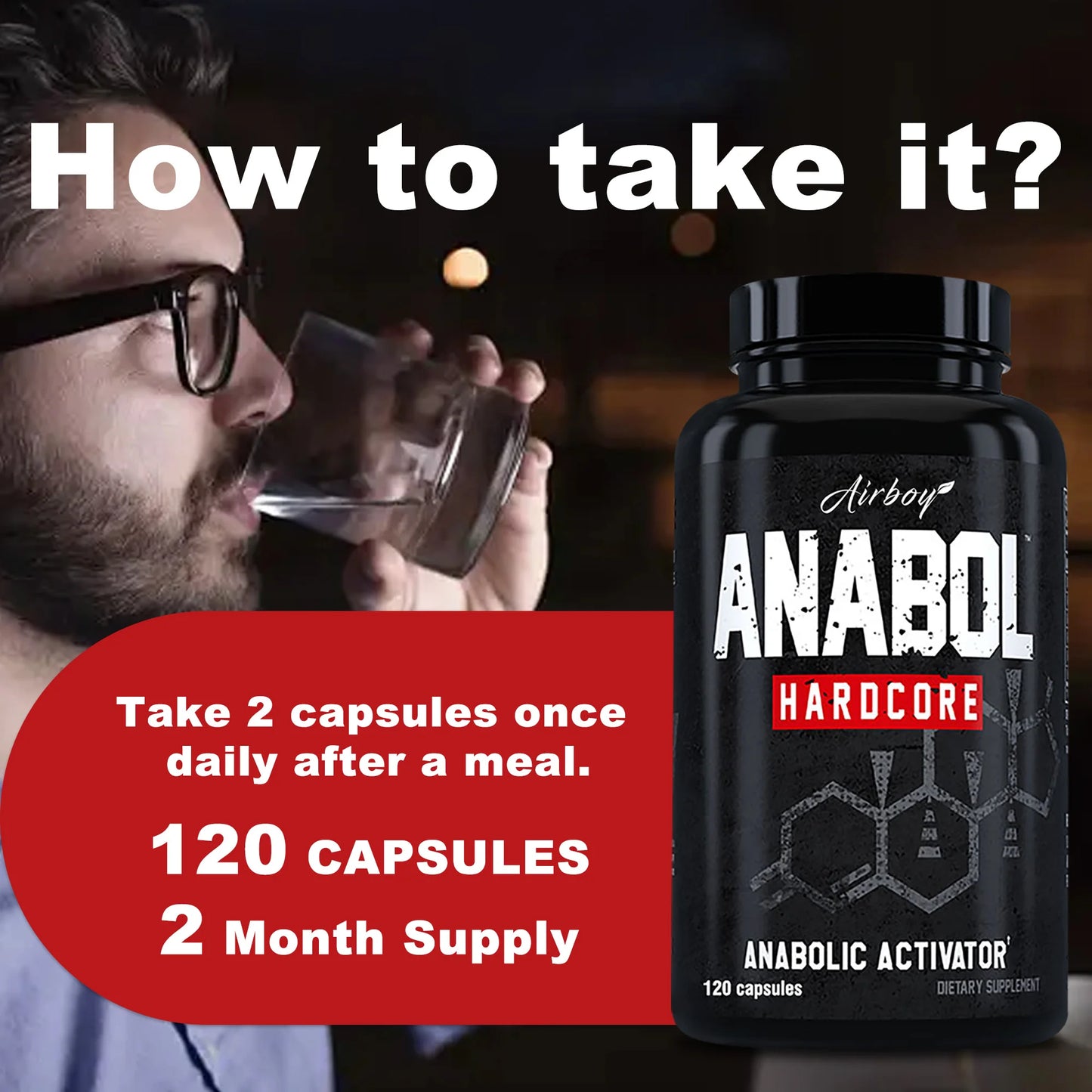 ANABOL Hardcore – Men’s Performance & Metabolism Support Supplement with Multi-Blend