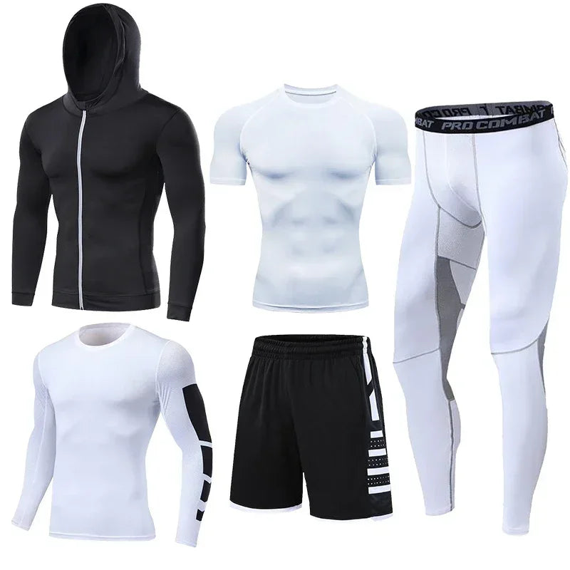 Men’s Compression Training Set – 3-Piece Running, Workout & Fitness Tracksuit