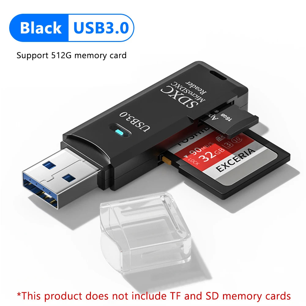 2-in-1 USB 3.0 SD & Micro SD Card Reader – High-Speed Plug-and-Play Adapter