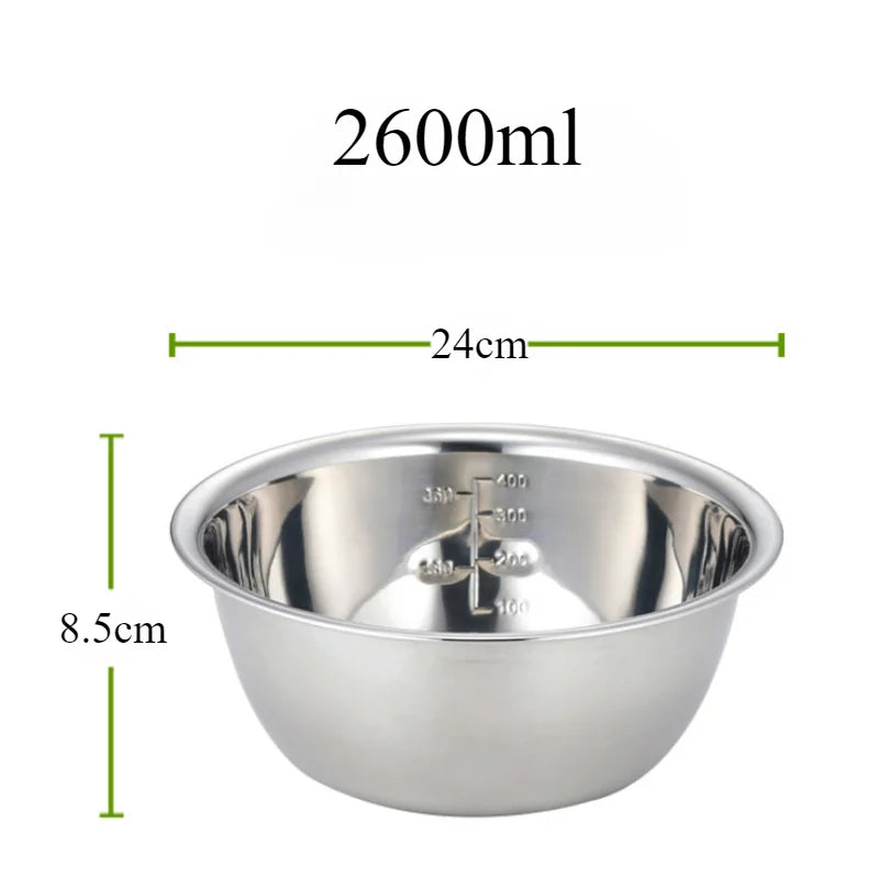5pcs/Set Stainless Steel Mixing Bowls Non Slip Nesting Bowls