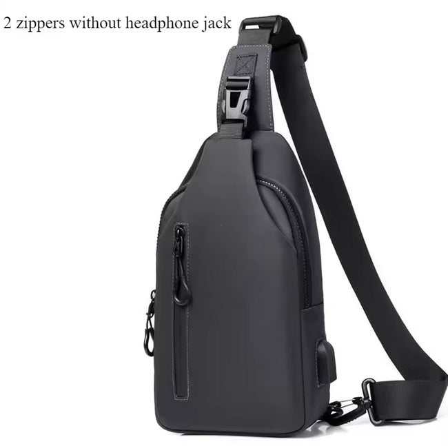 Men’s Waterproof USB-Charging Crossbody Sling Bag
