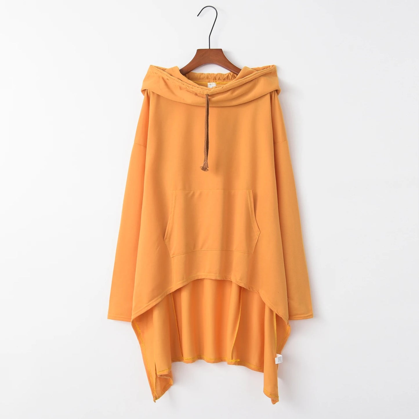 Asymmetrical Long Hoodie for Women – Oversized High-Low Hem Hooded Sweater Coat