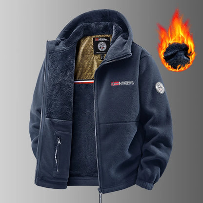 Men’s Winter Polar Fleece Jacket – Tactical Softshell Outdoor Coat with Windproof Warm Lining for Hiking, Work & Cold Weather