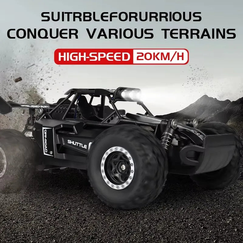 1:16 Scale Off-Road RC Racing Truck – 20 MPH LED Drift Car with 2.4G Remote
