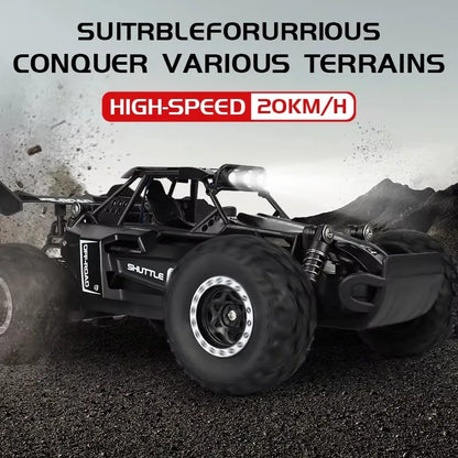 1:16 Scale Off-Road RC Racing Truck – 20 MPH LED Drift Car with 2.4G Remote