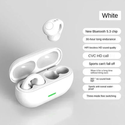 Bone Conduction Bluetooth Headphones Open-Ear Design with Charging Case & Waterproof Sports