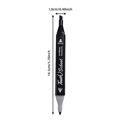 40-Piece Dual Tip Alcohol Marker Set – Permanent Sketch Markers for Drawing & Manga Art