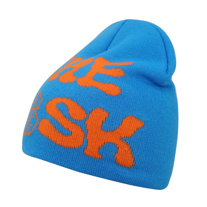 Graphic Knit Beanie for Adults – Warm Winter Streetwear with Bold Letter & Icon Designs