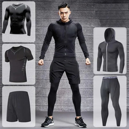 Men’s Compression Training Set – 3-Piece Running, Workout & Fitness Tracksuit
