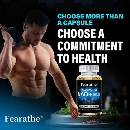 NAD+ & Resveratrol Supplement – Ultra Strength Wellness & Vitality Support Capsules