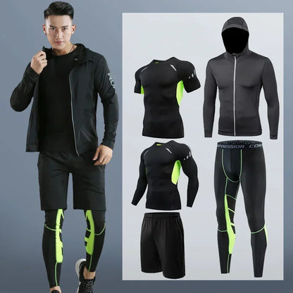 Men’s Compression Training Set – 3-Piece Running, Workout & Fitness Tracksuit