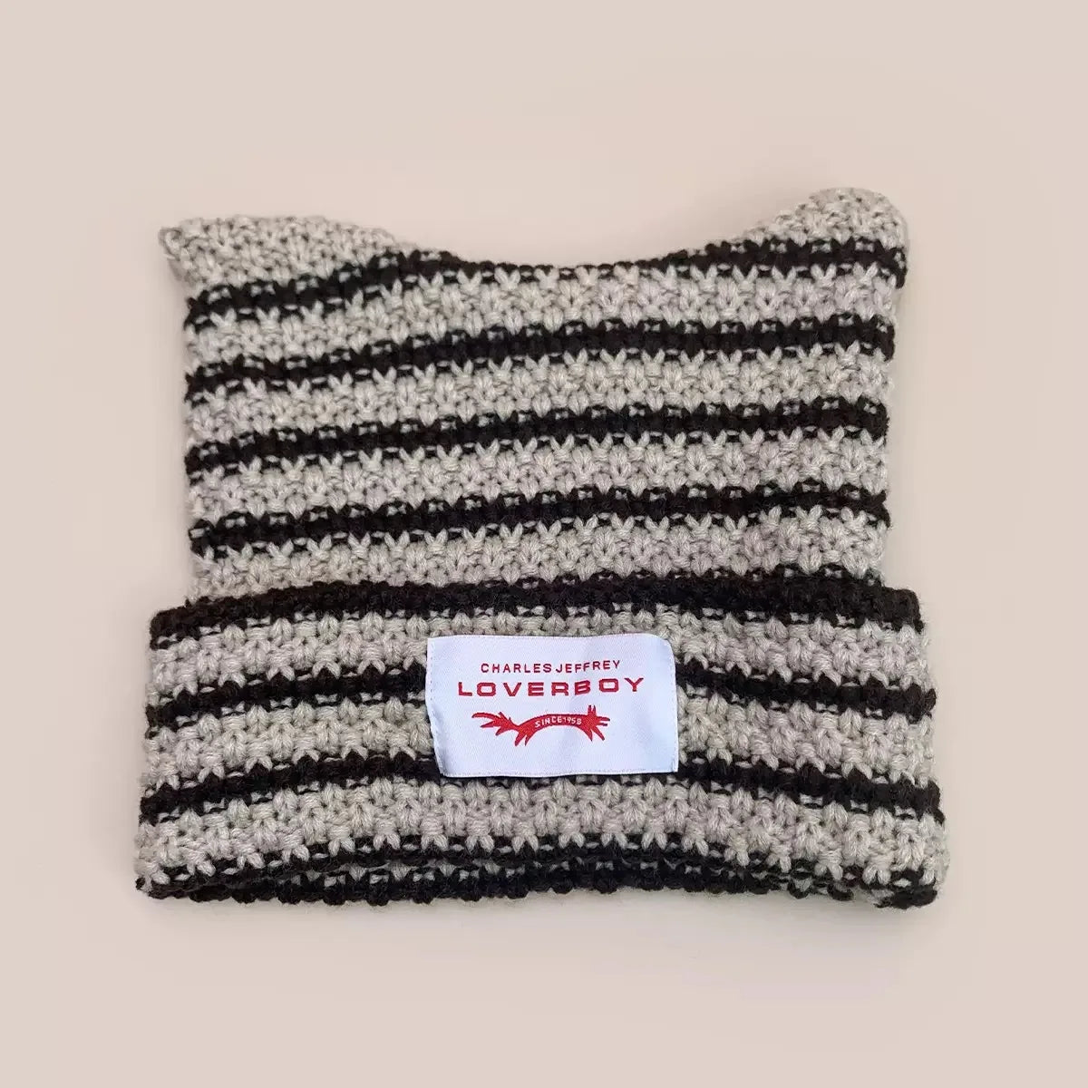 Cat Ear Knit Beanie – Warm Winter Crochet Hat for Men & Women, Soft Kawaii Streetwear