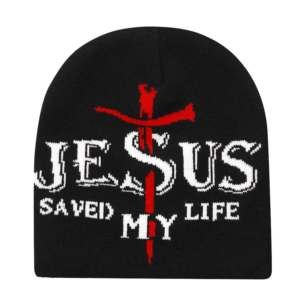 Graphic Knit Beanie for Adults – Warm Winter Streetwear with Bold Letter & Icon Designs