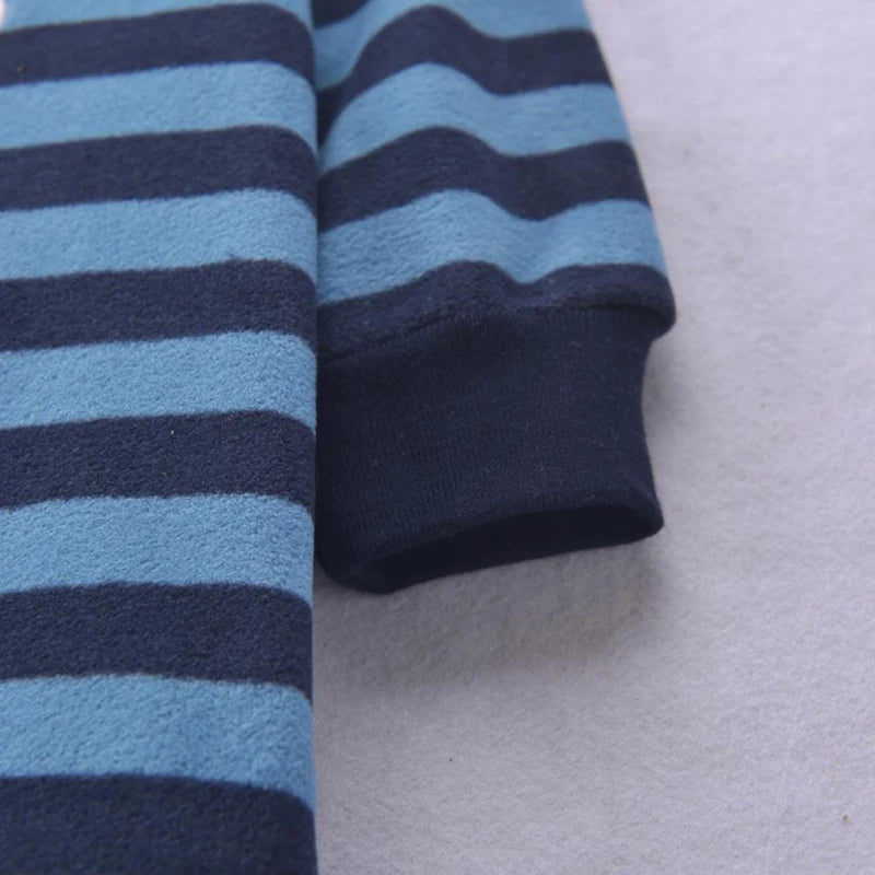 Baby Boy Fleece Romper Pajamas with Zipper – Soft Warm One-Piece Jumpsuit for Infants 0–12 Months