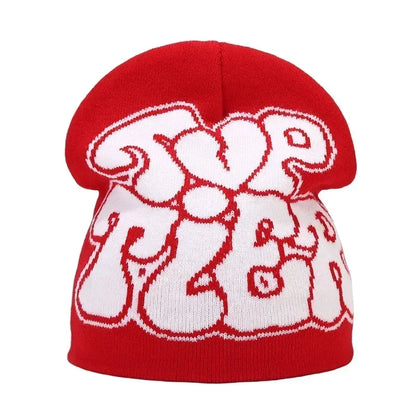 Graphic Knit Beanie for Adults – Warm Winter Streetwear with Bold Letter & Icon Designs