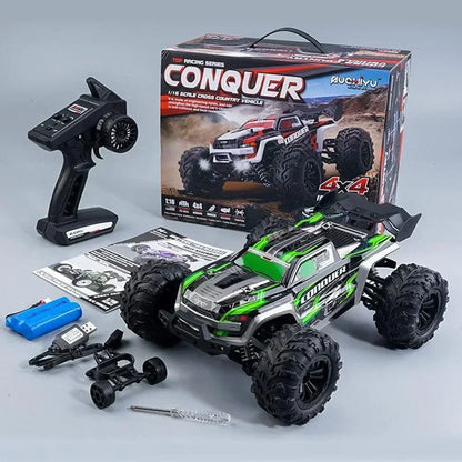 1:16 Scale 4WD High-Speed RC Monster Truck – 50KM/H Drift Car with 390 Modified Motor & Shock Absorber System