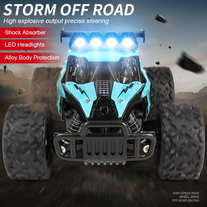 1:16 Scale Off-Road RC Racing Truck – 20 MPH LED Drift Car with 2.4G Remote
