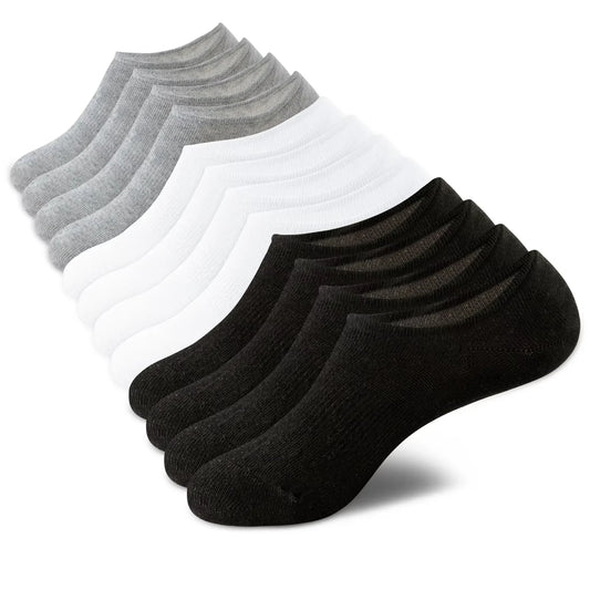 6-Pair Women’s No-Show Cotton Liner Socks – Low-Cut Non-Slip Invisible Ankle Socks