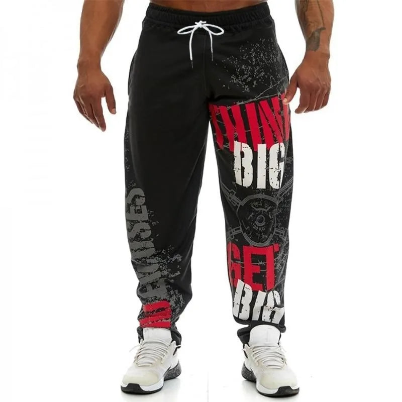 Men’s Printed Mesh Joggers – Think Big Get Big Athletic Streetwear Training Pants