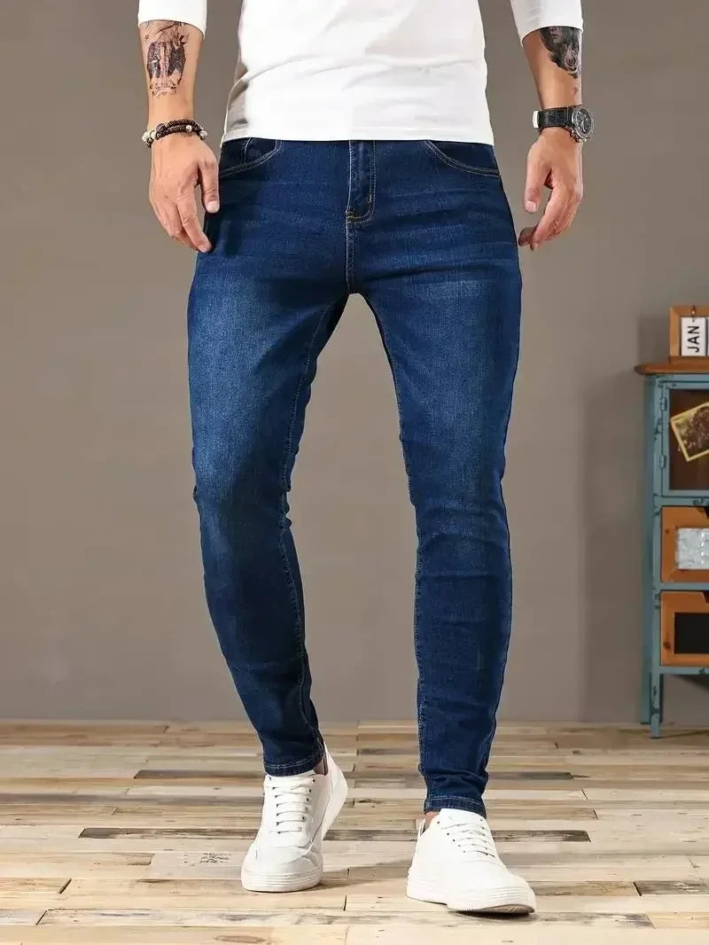 Men’s Slim Fit Stretch Skinny Jeans – Classic Street Style Casual Denim Pants