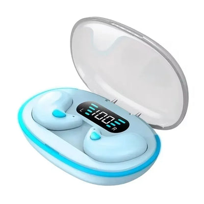 X55 Mini Sleeping Earbuds – Wireless TWS Bluetooth Earphones with Charging Display Case