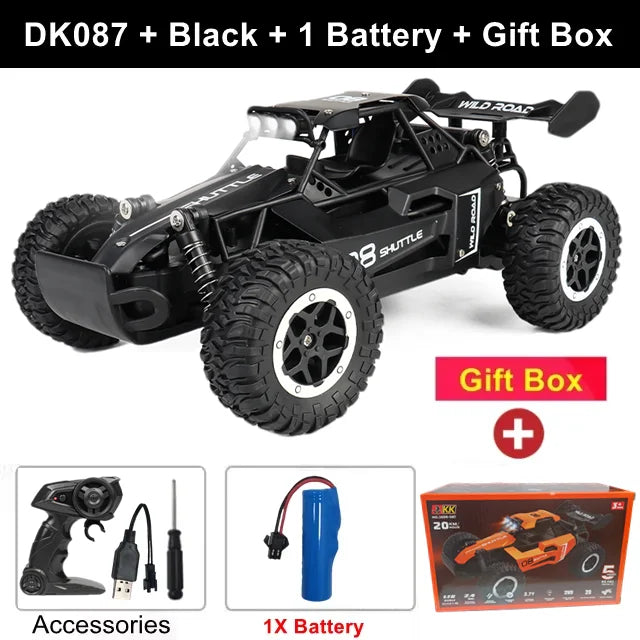 1:16 Scale Off-Road RC Racing Truck – 20 MPH LED Drift Car with 2.4G Remote