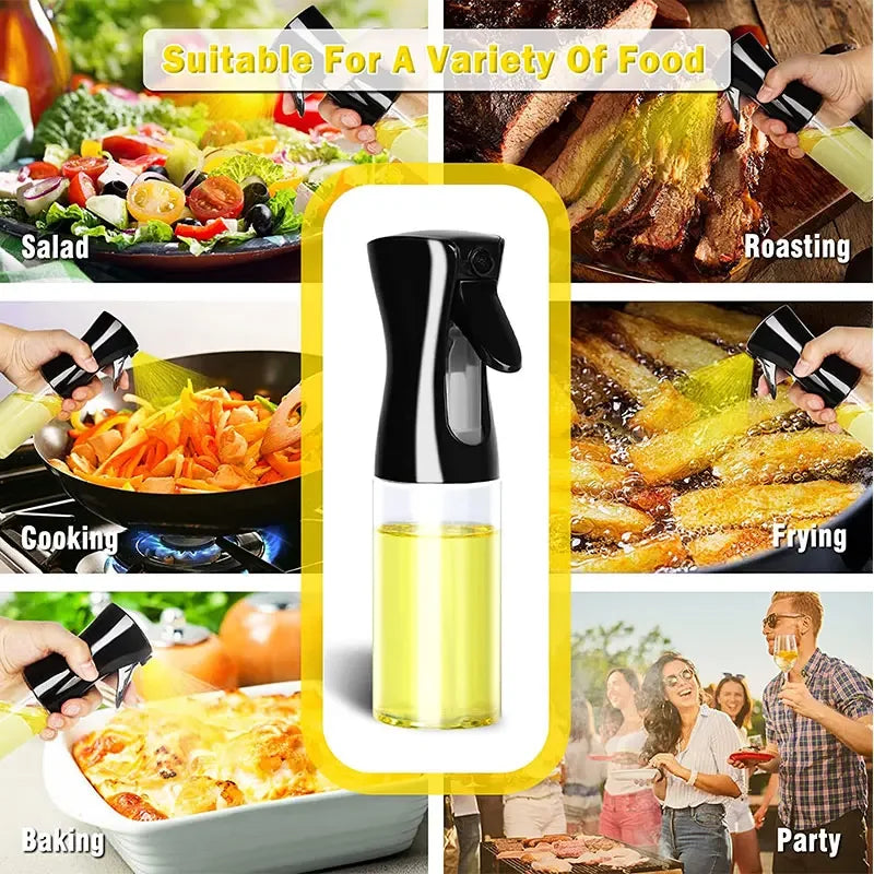 Premium 200–500ml Oil Spray Bottle for Cooking, BBQ & Baking – Fine Mist Olive Oil Sprayer