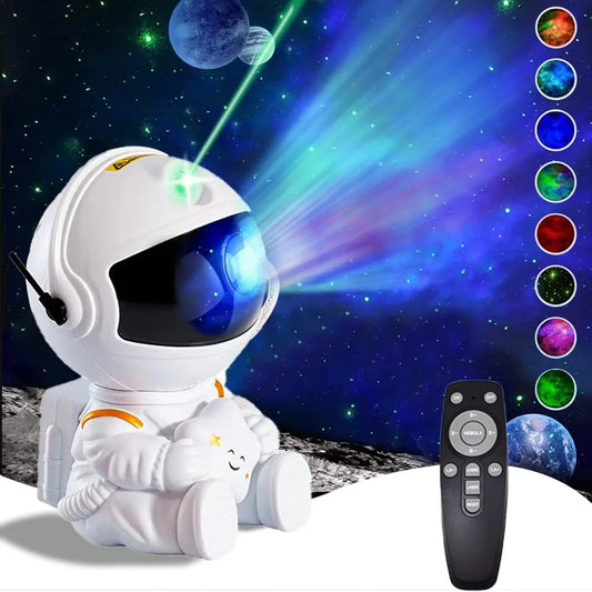 Astronaut Galaxy Star Projector – LED Nebula Space Night Light with Remote, Ceiling Projector & Kids Bedroom Decor Lamp
