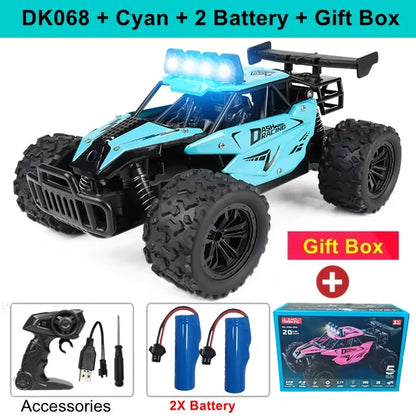 1:16 Scale Off-Road RC Racing Truck – 20 MPH LED Drift Car with 2.4G Remote