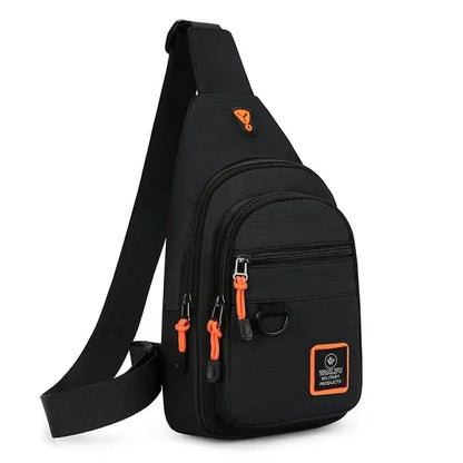 Men’s Anti-Theft USB Sling Bag – Waterproof Crossbody Chest Pack With Lock & USB Charging Port