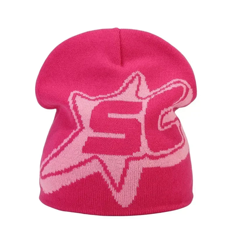 Graphic Knit Beanie for Adults – Warm Winter Streetwear with Bold Letter & Icon Designs