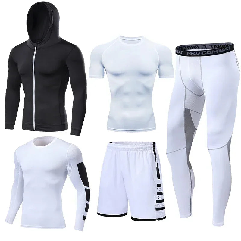 Men’s Compression Training Set – 3-Piece Running, Workout & Fitness Tracksuit
