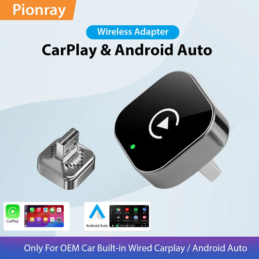 Ultra Mini 2-in-1 Wireless CarPlay & Android Auto Adapter – Plug & Play