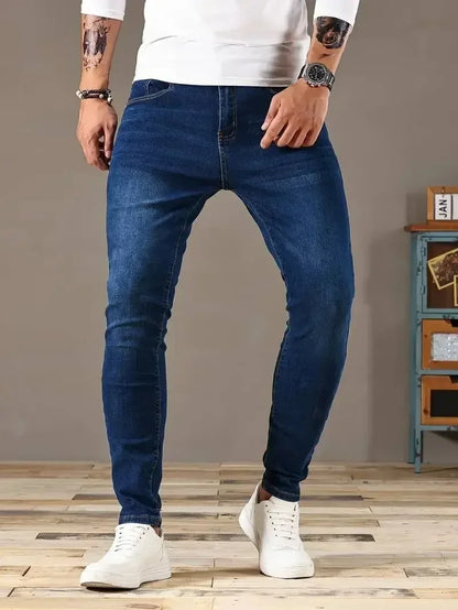 Men’s Slim Fit Stretch Skinny Jeans – Classic Street Style Casual Denim Pants