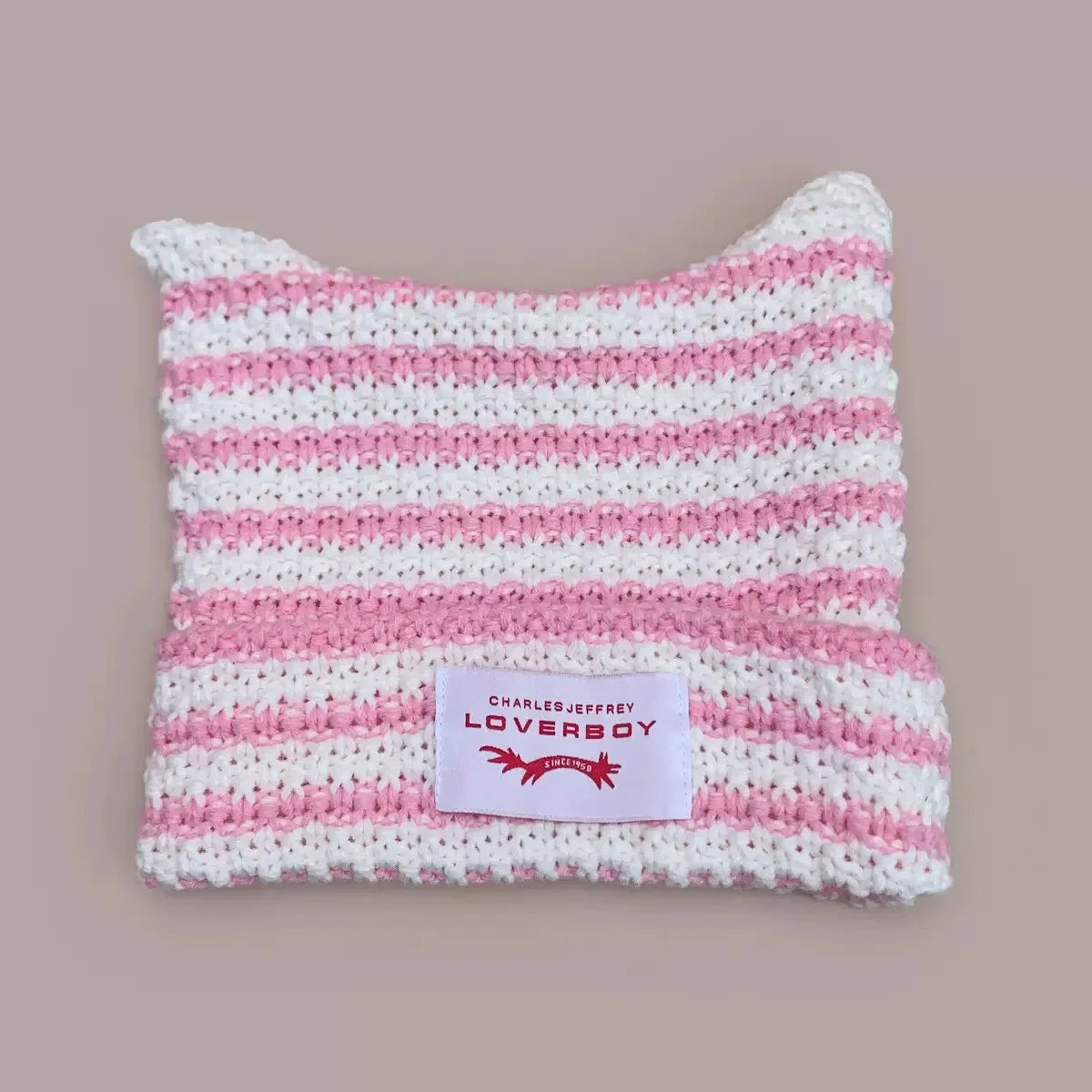 Cat Ear Knit Beanie – Warm Winter Crochet Hat for Men & Women, Soft Kawaii Streetwear