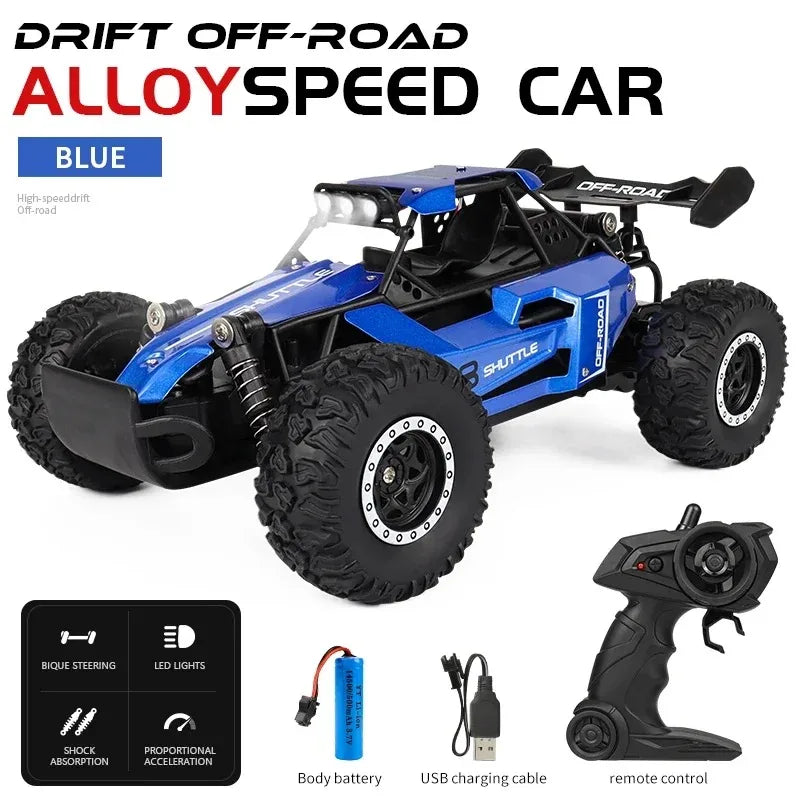 High-Speed 1:16 Off-Road RC Car – 2WD 12 MPH Off-Road RC car with LED Lights