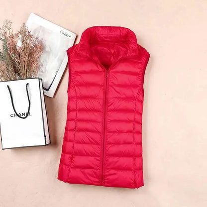 Women’s Lightweight Duck Down Puffer Vest – Warm Sleeveless Winter Waistcoat