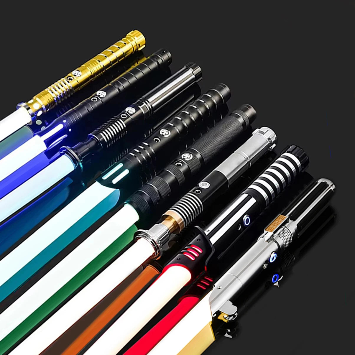 RGB Metal Dueling Lightsaber – Smooth Swing LED Sword with 16 Colors & 16 Sound FX
