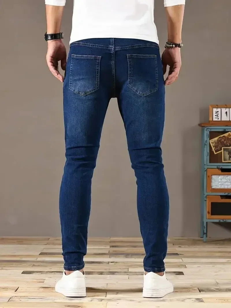 Men’s Slim Fit Stretch Skinny Jeans – Classic Street Style Casual Denim Pants