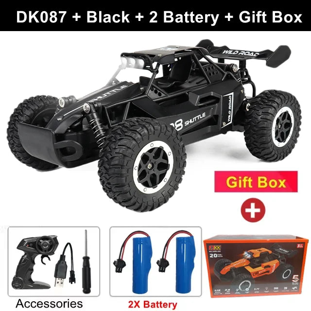 1:16 Scale Off-Road RC Racing Truck – 20 MPH LED Drift Car with 2.4G Remote