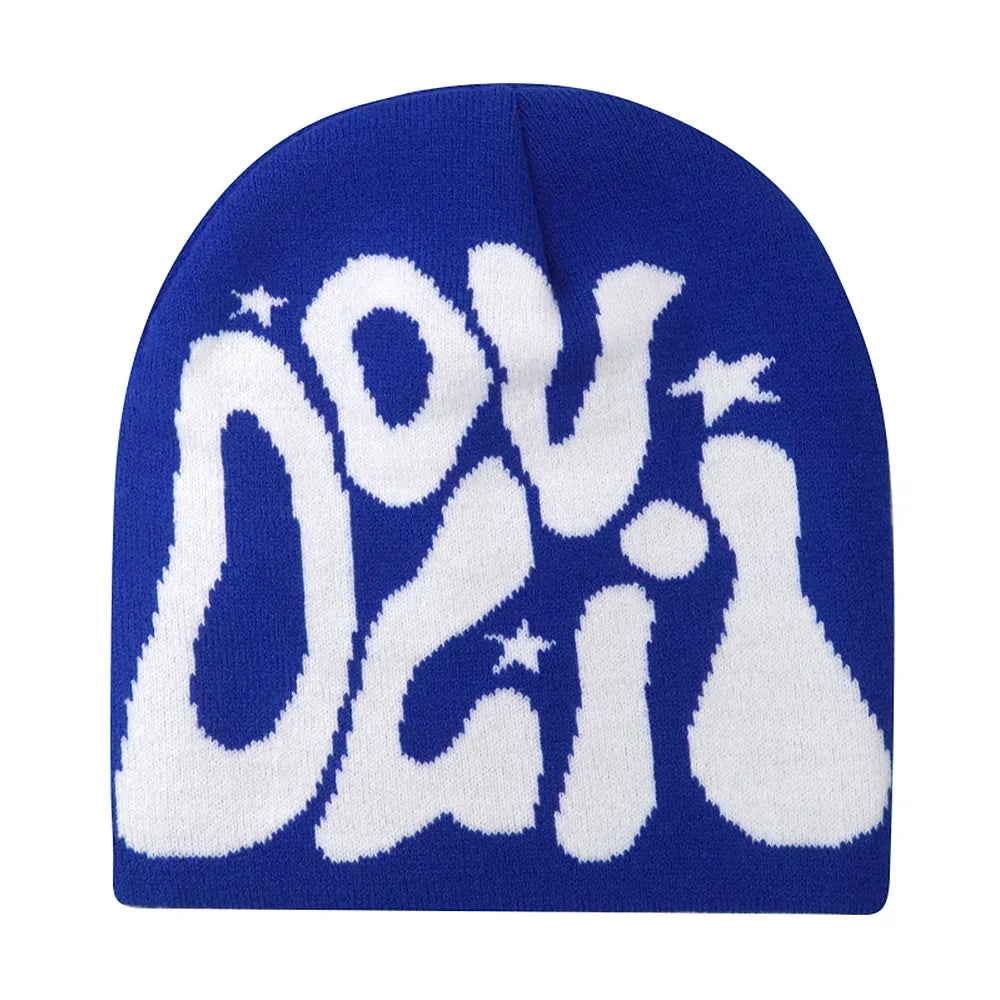 Graphic Knit Beanie for Adults – Warm Winter Streetwear with Bold Letter & Icon Designs