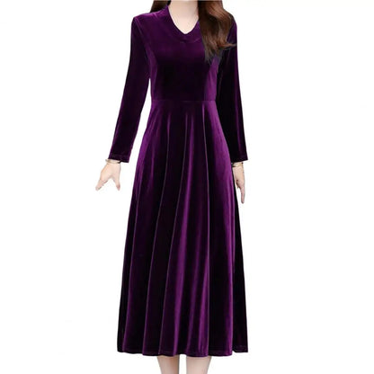 Velvet Vintage - Maxi Evening Dress