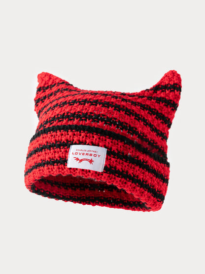 Cat Ear Knit Beanie – Warm Winter Crochet Hat for Men & Women, Soft Kawaii Streetwear