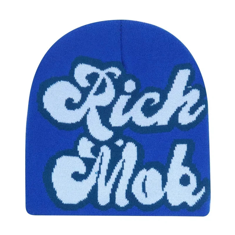 Graphic Knit Beanie for Adults – Warm Winter Streetwear with Bold Letter & Icon Designs