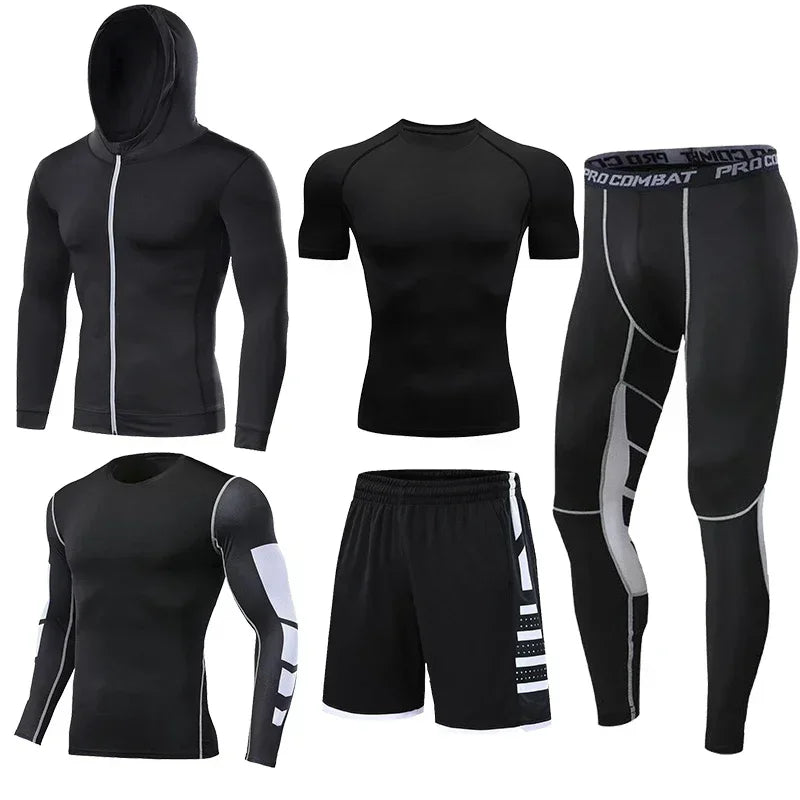 Men’s Compression Training Set – 3-Piece Running, Workout & Fitness Tracksuit