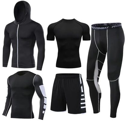 Men’s Compression Training Set – 3-Piece Running, Workout & Fitness Tracksuit