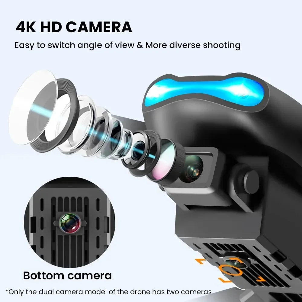 4K Foldable Drone with Obstacle Avoidance – Dual Camera WiFi FPV Quadcopter w/ Altitude Hold
