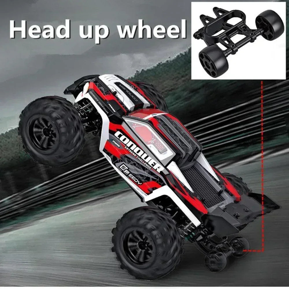 1:16 Scale 4WD High-Speed RC Monster Truck – 50KM/H Drift Car with 390 Modified Motor & Shock Absorber System