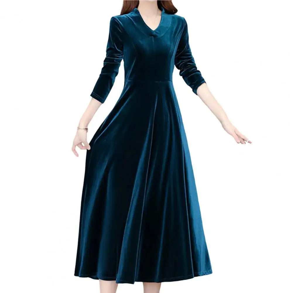 Velvet Vintage - Maxi Evening Dress