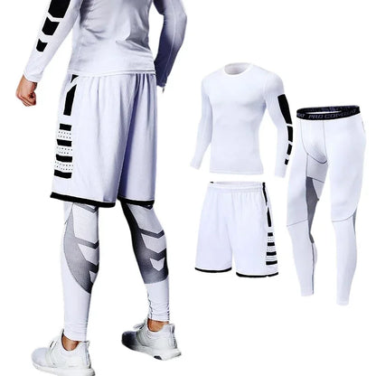 Men’s Compression Training Set – 3-Piece Running, Workout & Fitness Tracksuit